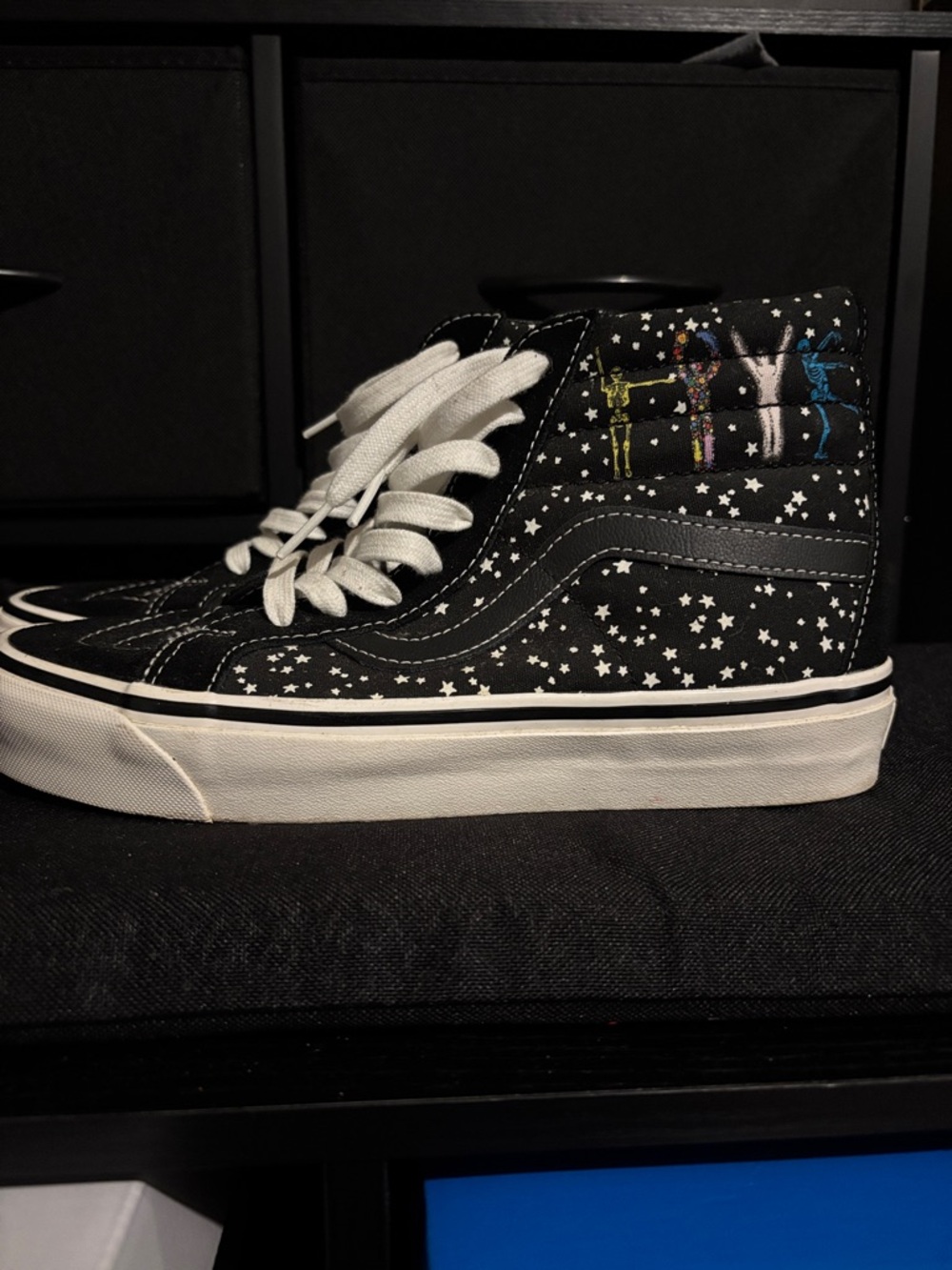 Vans Sk8-Hi 38 DX Anaheim Factory sneakers in the Cosmic Love Skeleton